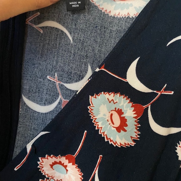 J.Crew faux wrap navy floral dress - Picture 3 of 3